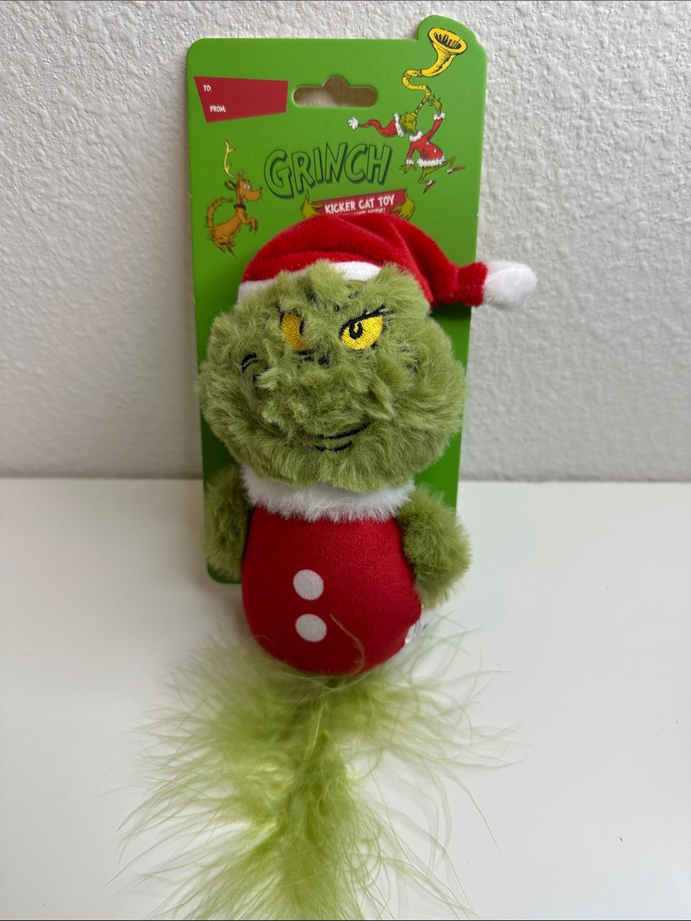 Grinch Plush Kicker Cat Toy - Green